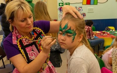 Face Painting Dragon By Rainbow Faces Ltd at Dragon Fest
