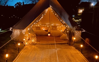 Our Deluxe 4 meter Bell tent - Boho Chic 