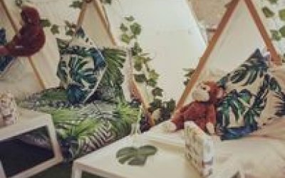 Jungle themed fun setup