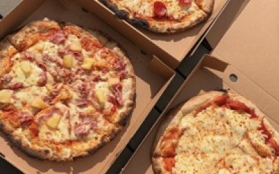 Trio of pizza