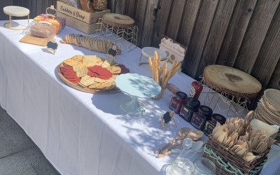 Outside graze set up 