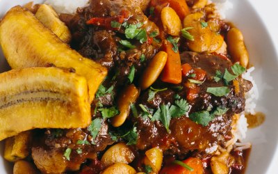 Oxtail,  Rice and Plantains