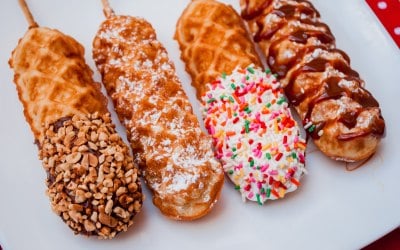 Freshly Made Waffle Sticks