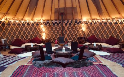 Giant 30ft Yurt interior