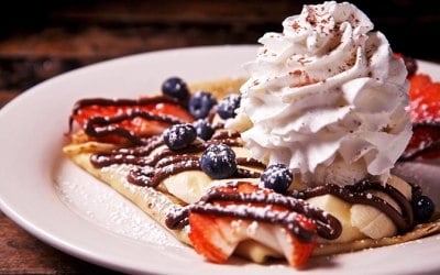 Fresh sweet crepe