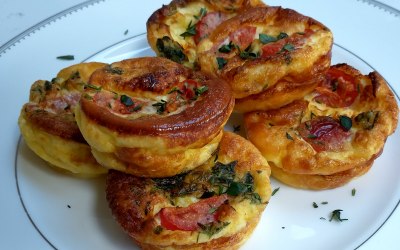 Feta, Cherry Tomato & Thyme Frittatas
