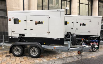 Synced 100kva powering a fashion show