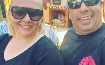 The Duo of pizza lovers- Eve and Karim 