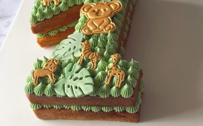1 shaped wild one cake