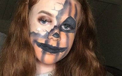 Half pumpkin look 