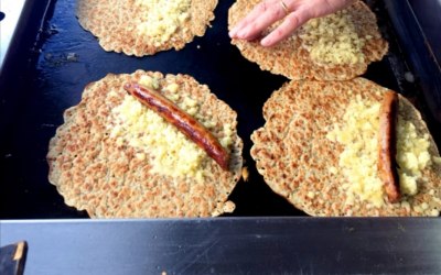 Sausage and tasty Lancashire cheese 