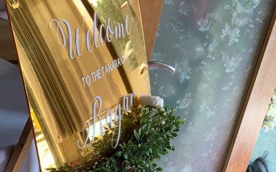 Personalised welcome sign