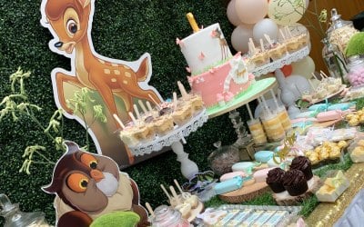 Bambi themed 1st birthday 