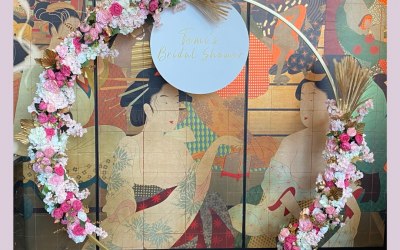Floral moongate hoop