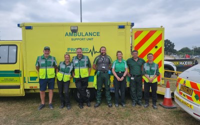 Team & support unit providing cover at a BMX event