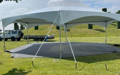 10x12m hex open with carpet 