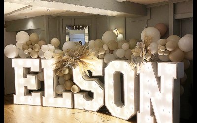 Letter Lights and Balloons - Wedding 