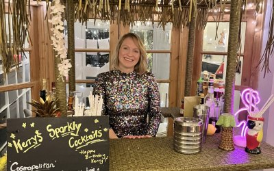 Tiki bar- indoor for a special birthday,