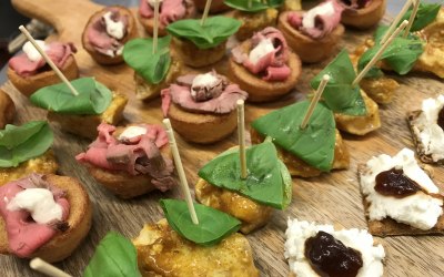 Handmade canapés 