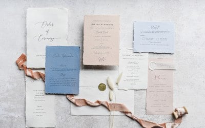 Handmade paper for a rustic feel