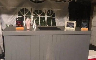 our grey wooden bar