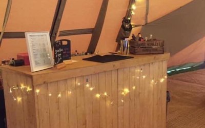our bar in a marquee