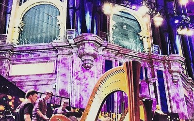 Performing at the Royal Albert Hall, London.