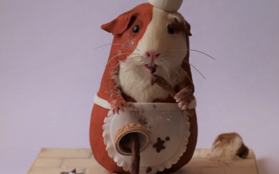 Baking guinepig sculpted cake 