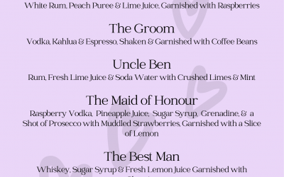 Personalised Menus!