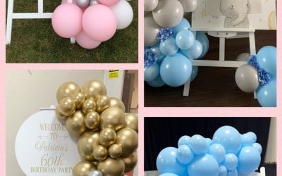 Easel with Balloon Garland