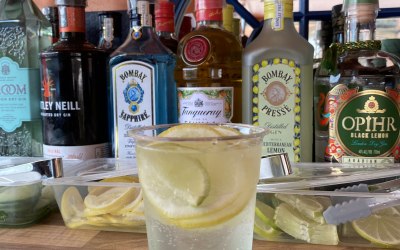Eco-friendly cups & glasses for our drinks to do our bit for the environment while you have a G&T!