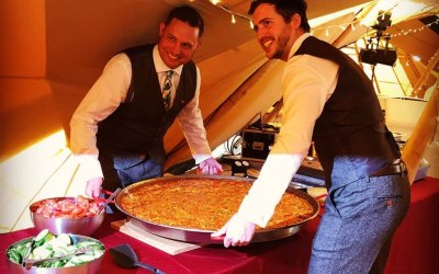 Paella in a Teepee Wedding