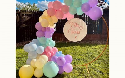 Pastel half hoop.
