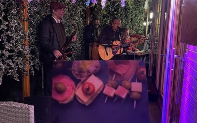 Our live band at one of our Mexican parties at customers house 