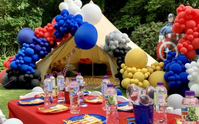 Super hero themed garden party 