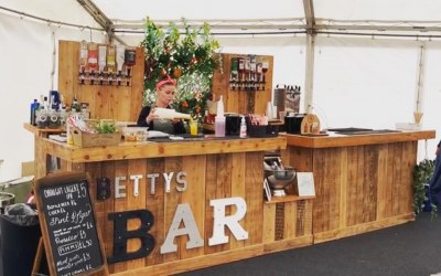Rustic pop-up bar