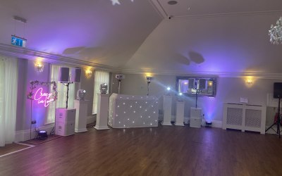 All white set up 