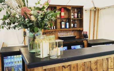 Country bar in a marquee