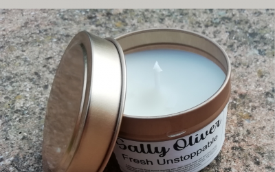 Candles in tins: Rose Gold, Gold and Black
