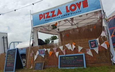 our set up at festival this year