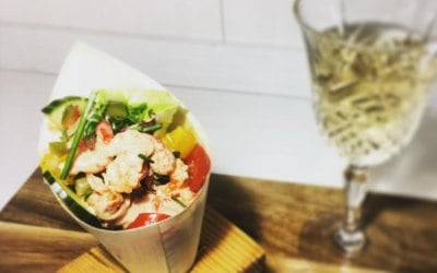 Crayfish Cocktail - example Cone dish - more information available upon request.
