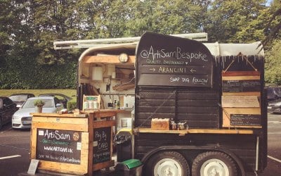 The Smoke Box, our converted vintage horse trailer