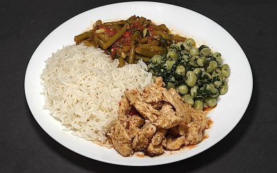 Chicken Shawarma, Rice & Veg