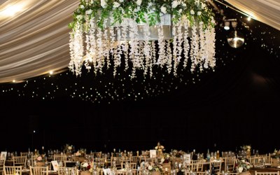 Floral Display above round Bar 