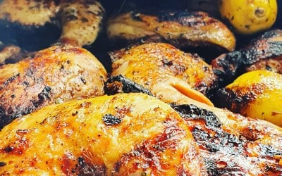 Jerk Chicken on the Jerk Pan