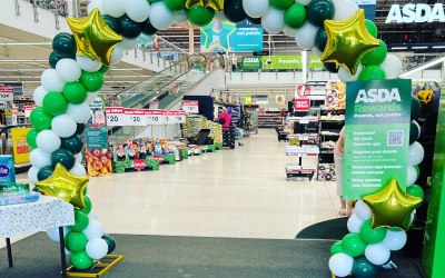 Balloon arch for Asda in Ellesmere Port
