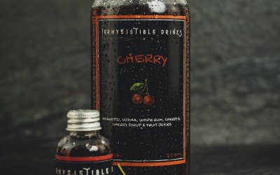 Cherry - a blend of Amaretto, Vodka, White Rum, Cherry B, Cherry Syrup & Fruit Juices. The shots are a stronger version.
