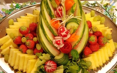 fruit carving as centre piece