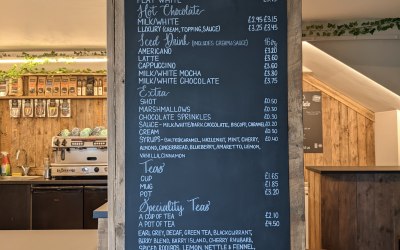 Chalkboard writing