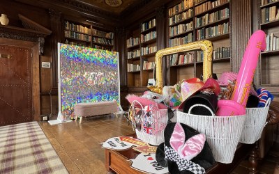 Our free standing photo booth set up at Gosfield Hall